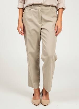 Pantalon 7/8 elasticitate mărime normală bej QUATTRO femme