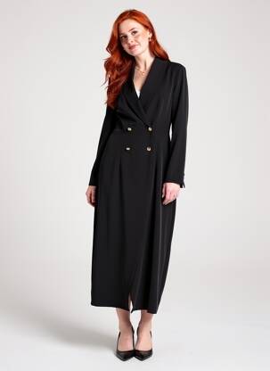 Rochie lungă mâneci lungi mâneci lungi negru PAOLA TIENFORTI femeie