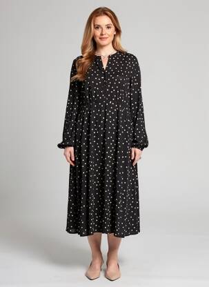 Rochie midi mâneci lungi mâneci lungi negru BETTY BARCLAY femeie