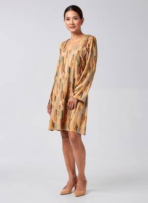 Rochie scurtă mâneci lungi mâneci lungi maro MD'M femeie