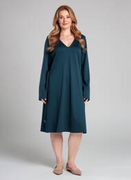 Rochie midi mâneci lungi mâneci lungi albastru LA FEE MARABOUTEE femme
