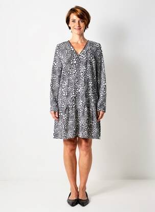 Rochie scurtă mâneci lungi mâneci lungi negru MARBLE femeie