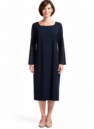 Rochie midi mâneci 3/4 mâneci 3/4 albastru FRANK WALDER femeie