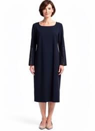 Rochie midi mâneci 3/4 mâneci 3/4 albastru FRANK WALDER femme