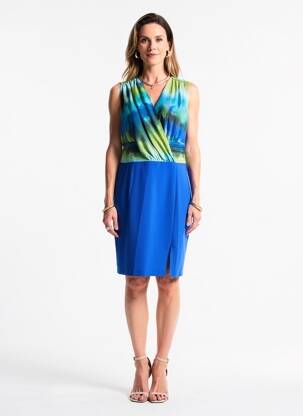 Rochie midi fără mâneci fără mâneci albastru GREGORY PAT femeie
