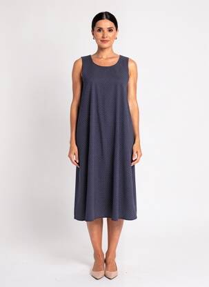 Rochie midi fără mâneci fără mâneci albastru ORTO BOTANICO femeie