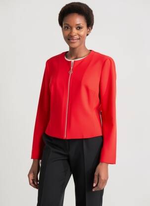 Jachete elegante țesătură crep roșu BETTY BARCLAY femeie