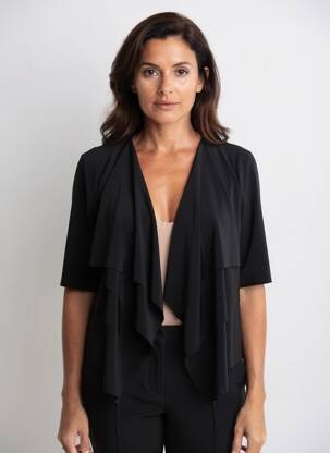 Jachete elegante țesătură crep negru ORTO BOTANICO femeie