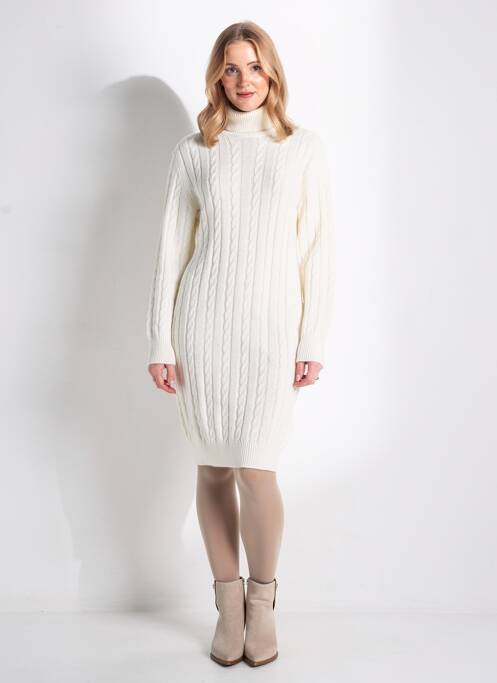Rochie pulover elasticitate mâneci lungi bej LOLITAS&L femme
