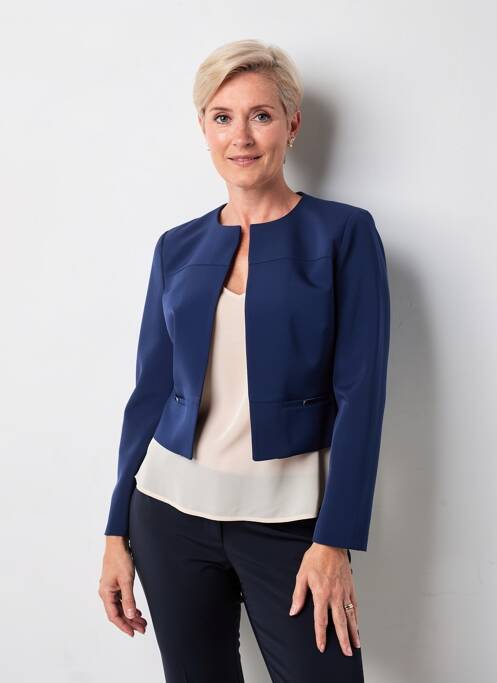 Jachete elegante țesătură crep albastru GREGORY PAT femme