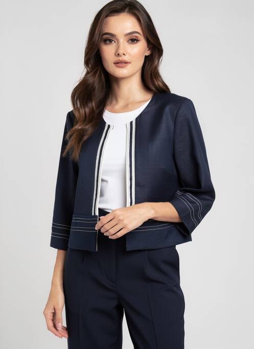 Jachete elegante țesătură crep albastru DIANE LAURY femme