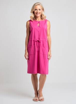 Rochie midi fără mâneci fără mâneci roz MD'M femeie