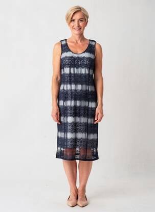 Rochie midi fără mâneci fără mâneci albastru GREGORY PAT femeie