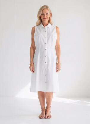 Rochie midi fără mâneci fără mâneci bej K-DESIGN femeie