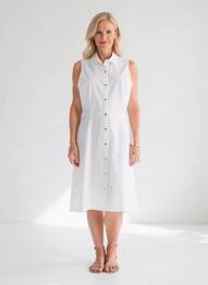 Rochie midi fără mâneci fără mâneci bej K-DESIGN femme