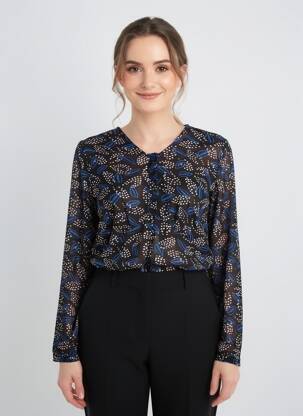 Cămașă croială cambrată mâneci lungi albastru AGATHE & LOUISE femeie