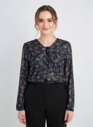 Cămașă croială cambrată mâneci lungi albastru AGATHE & LOUISE femme