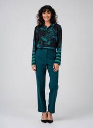 Polo mâneci lungi mâneci lungi negru AGATHE & LOUISE femme