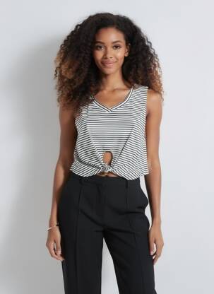 Top elasticitate fără mâneci negru LOLITAS&L femeie
