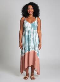 Rochie lungă fără mâneci fără mâneci albastru MD'M femeie