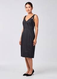 Rochie midi fără mâneci fără mâneci negru EVA KAYAN femeie