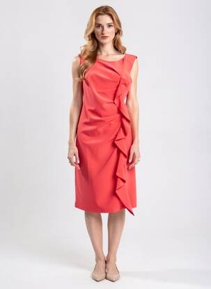 Rochie midi fără mâneci fără mâneci roșu CRISTINA GAVIOLI femeie