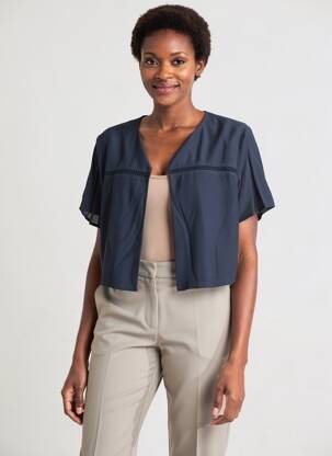 Jachete casual guler rotund albastru DIANE LAURY femeie
