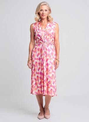 Rochie lungă fără mâneci fără mâneci roz JULIE GUERLANDE femeie