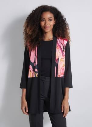 Jachete kimono mâneci lungi negru GREGORY PAT femme