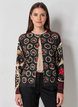 Vestă cu mâneci lungi croială cambrată negru JEI'S BY LETIZIA DENARO femme