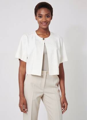 Jachete casual guler rotund alb DIANE LAURY femme