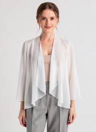 Vestă cu mâneci lungi mâneci 3/4 alb FRANCE RIVOIRE femme
