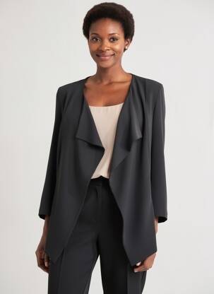Jachete casual croială cambrată negru DIAMBRE femeie