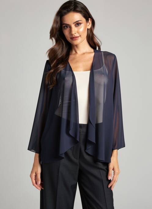 Vestă cu mâneci lungi mâneci 3/4 albastru FRANCE RIVOIRE femme