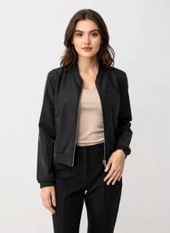 Jachete elegante guler în v negru JUBYLEE femme