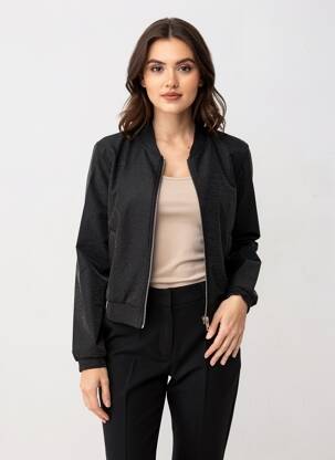 Jachete elegante guler în v negru JUBYLEE femme