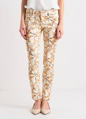 Pantalon slim talie joasă talie joasă bej TOXIK3 femeie
