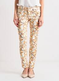 Pantalon slim talie joasă talie joasă bej TOXIK3 femme