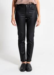 Pantalon slim țesătură acoperită mărime normală negru TOXIK3 femme