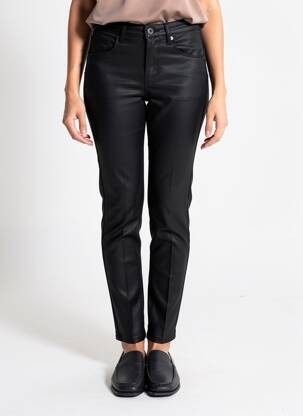 Pantalon slim țesătură acoperită mărime normală negru TOXIK3 femme