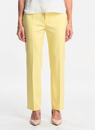 Pantalon chino închidere cu fermoar sub clapetă cu nasturi mărime normală galben QUATTRO femeie