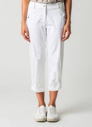 Pantalon 7/8 țesătură poplin mărime normală alb QUATTRO femeie