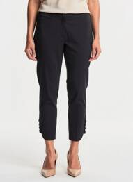 Pantalon 7/8 elasticitate mărime normală negru QUATTRO femme