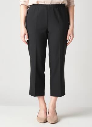 Pantalon trei sferturi elasticitate mărime normală negru QUATTRO femeie