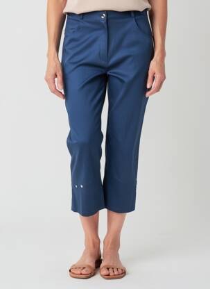 Pantalon trei sferturi elasticitate mărime normală albastru QUATTRO femeie