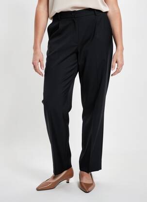 Pantalon drept închidere cu fermoar sub clapetă cu nasturi negru QUATTRO femeie