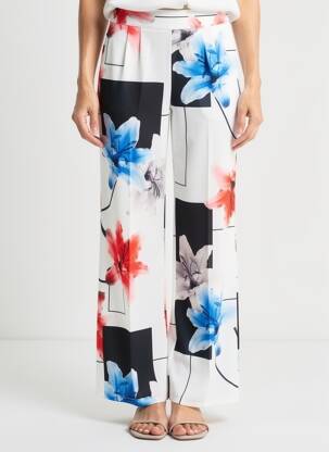 Pantalon drept buzunare alb QUATTRO femeie