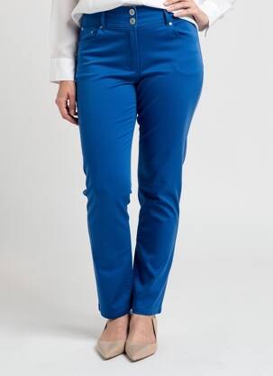 Pantalon slim buzunare albastru QUATTRO femeie