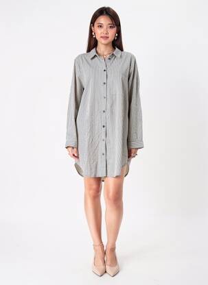 Rochie scurtă mâneci lungi mâneci lungi albastru KAFFE femeie