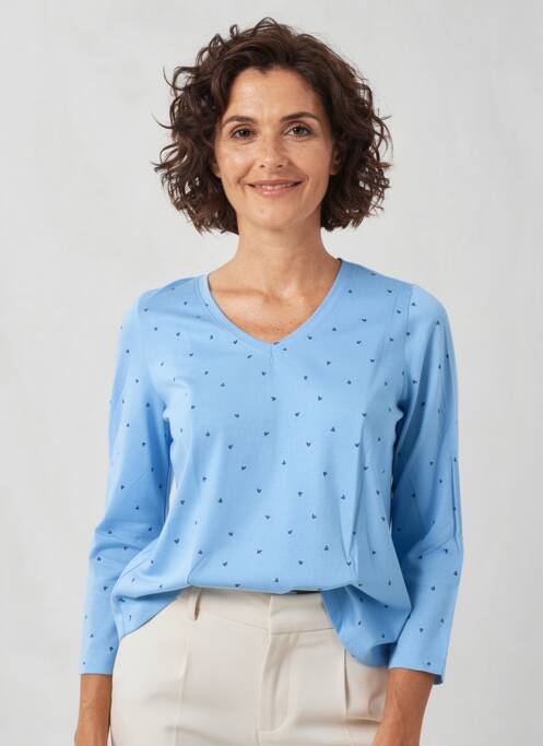 Top imprimeu fantezie mâneci lungi albastru ZHENZI femme